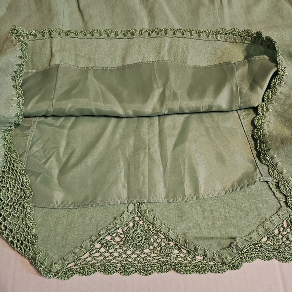 Emma James Women's Skirt Top Size 16W Two Piece Set Embroidered Trim Green - Picture 10 of 14